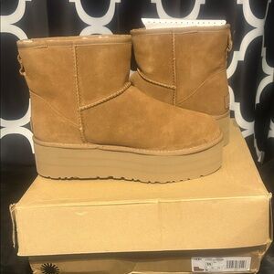 UGG Women's Brown Platform Winter Boots